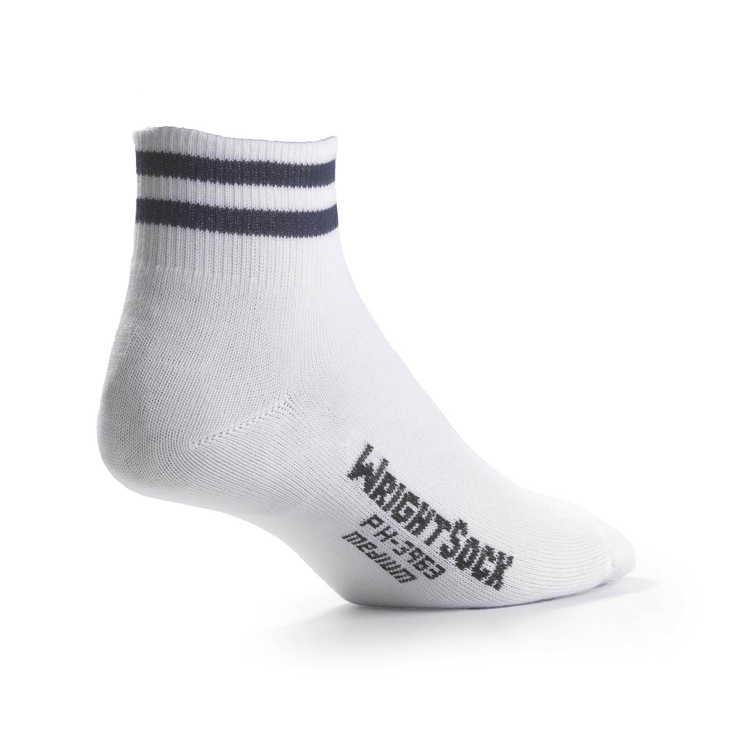 White Wrightsock Double Layer Ankle - L